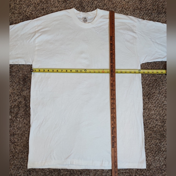 Vintage Blank T Shirt 2XL Tall 2XLT Long Gangster JCPenny White Single Stitch Ch - Picture 9 of 10